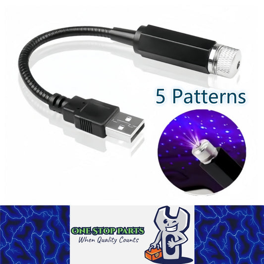 Blue USB Mini Roof Star Night Light Projector Atmosphere Galaxy Lamp (1pc)