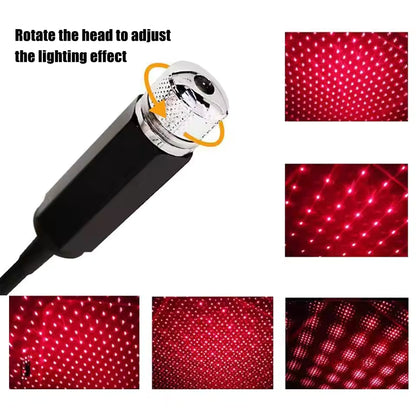 Blue USB Mini Roof Star Night Light Projector Atmosphere Galaxy Lamp (1pc)