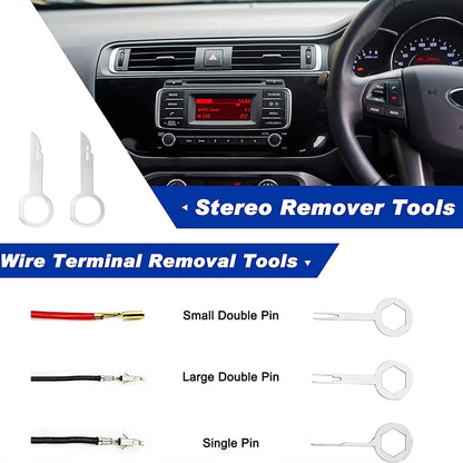 Red Hand Tool Set Pry Disassembly Tool Interior Door Clip Panel Trim Dashboard