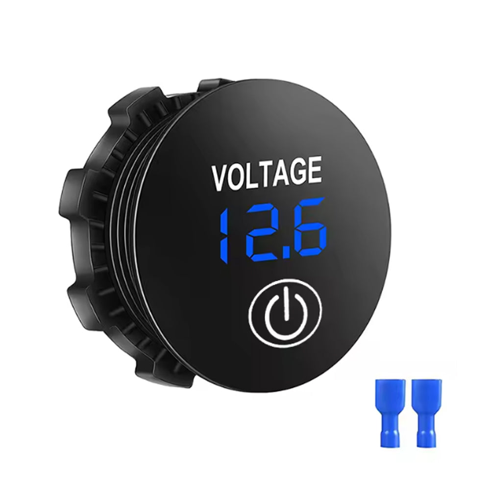 1 x Blue LED Digital Voltmeter Touch Switch Voltage Gauge Meter Car Boat Marine