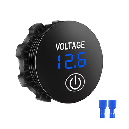 1 x Blue LED Digital Voltmeter Touch Switch Voltage Gauge Meter Car Boat Marine