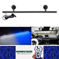 Blue/White Flexible Car Strobe Light Windshield Suction Mount 83CM Beacon Lamp