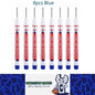 8 x 20mm Blue Deep Hole Marker Pens 8pcs Blue Long Tip Nib Markers (8pcs)