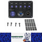 12-24V Blue 5 Switch Panel USB Port 12V Outlet Combination Marine LED Rocker