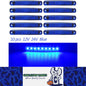 10 x Blue LED Side Marker Lamps 9SMD 12V/24V LED Side Marker Lights (10pcs)