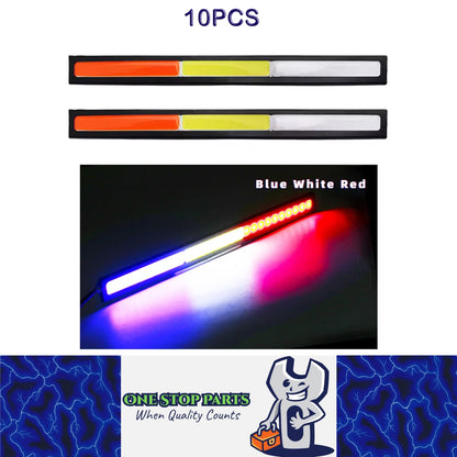 10x 17CM Blue/White/Red LED DRL Daytime Running Light Decorative 12V Strip Lamp