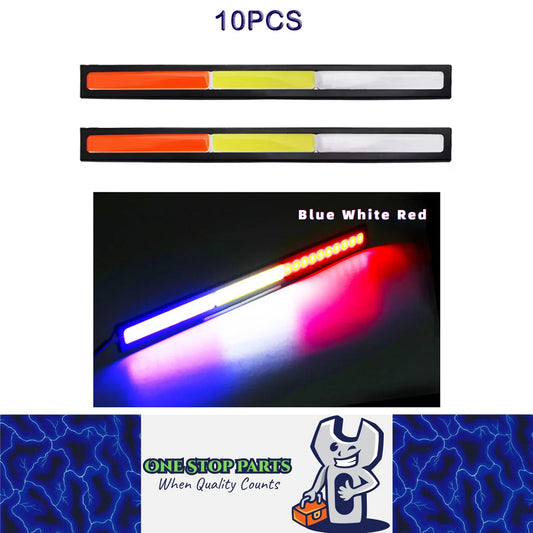 10x 17CM Blue/White/Red LED DRL Daytime Running Light Decorative 12V Strip Lamp