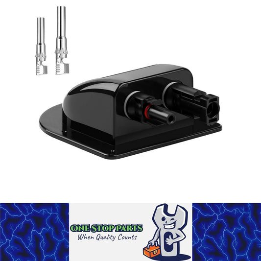Black Waterproof Solar Panel Junction Box Ideal for Roof of Caravan (1pc)
