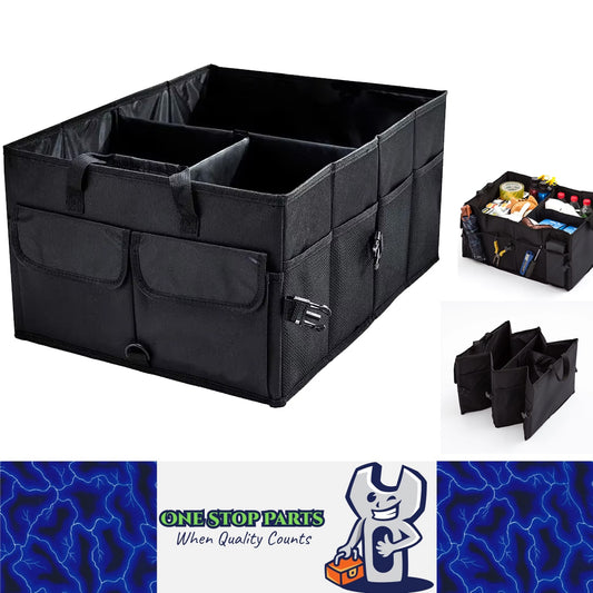 Car Storage Box Trunk Organizer Durable Collapsible Cargo Tool Trunk Storage Box