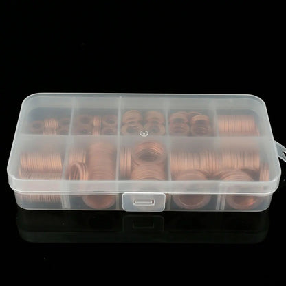 400 x Assorted Copper Sump Plug Washers M5 M6 M8 M10 M12 M14 Suits Most Vehicles