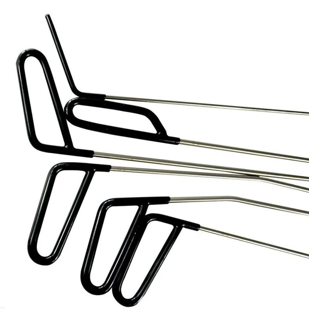 Car Body Dent Repair Rods 6pcs Hail Damage Removal Tools with Knock Down Pen Set
