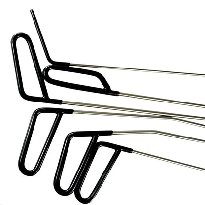 Car Body Dent Repair Rods 6pcs Hail Damage Removal Tools with Knock Down Pen Set