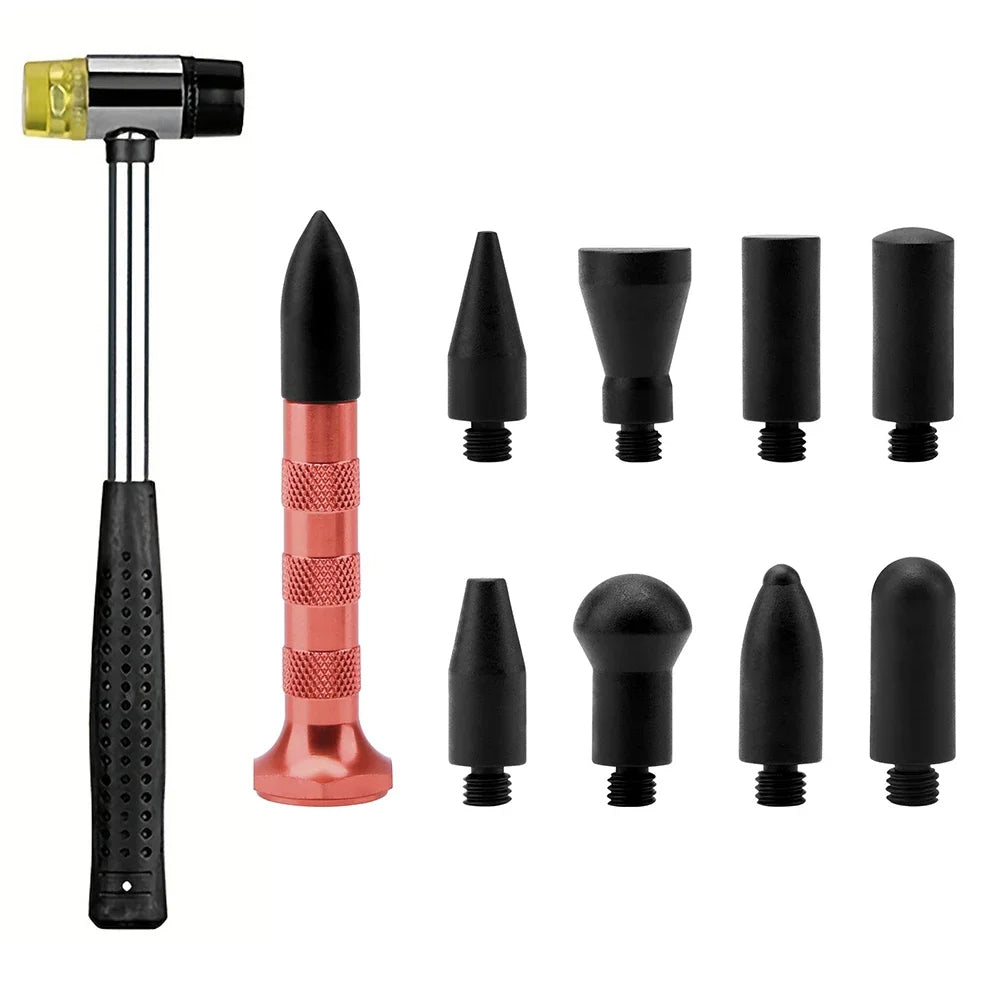 Car Body Dent Repair Rods 6pcs Hail Damage Removal Tools with Knock Down Pen Set