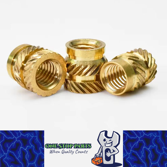 60 x M2 OD3.2mm Length 8mm Brass Hot Melt Insert Knurled Nut For 3D Printer