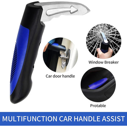 Blue Car Door Handle Cane Assist Grab Bar Mobility Aid for Elderly Children