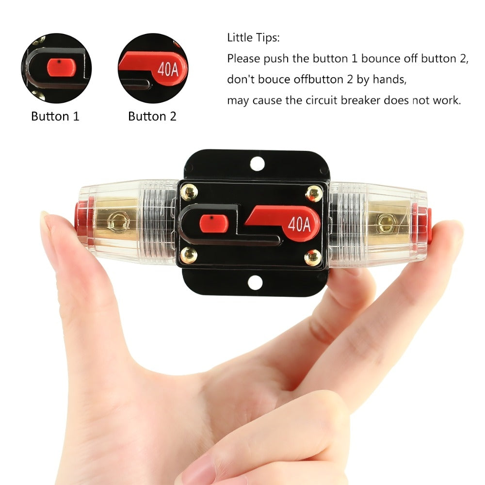 12v  Inline Circuit Breaker Manual Reset Ideal for 4wd Caravan Boat  Connector