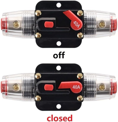 12v  Inline Circuit Breaker Manual Reset Ideal for 4wd Caravan Boat  Connector