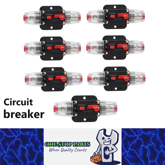 12v  Inline Circuit Breaker Manual Reset Ideal for 4wd Caravan Boat  Connector
