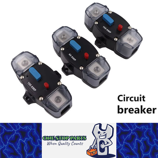Heavy Duty 12v-48v  Inline Circuit Breaker Manual Reset for 4wd Caravan Boat Resettable Fuse