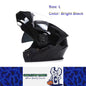 1 x Bright Black Size L Motorcycle Full Face Helmet Men Women Dual Lens Helmet