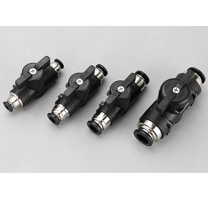 8mm Type BUC Push Connect Valve Pneumatic Ball Air Flow Control Valve Connector