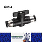 4mm Type BUC Push Connect Valve Pneumatic Ball Air Flow Control Valve Connector