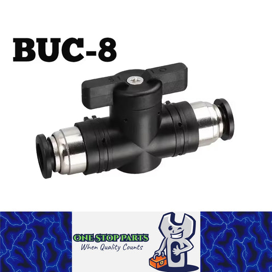 8mm Type BUC Push Connect Valve Pneumatic Ball Air Flow Control Valve Connector