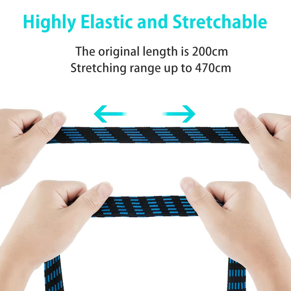 15 x 2M Bungee Cords Heavy Duty Luggage Bungee Straps with Hooks Elasticity Rope