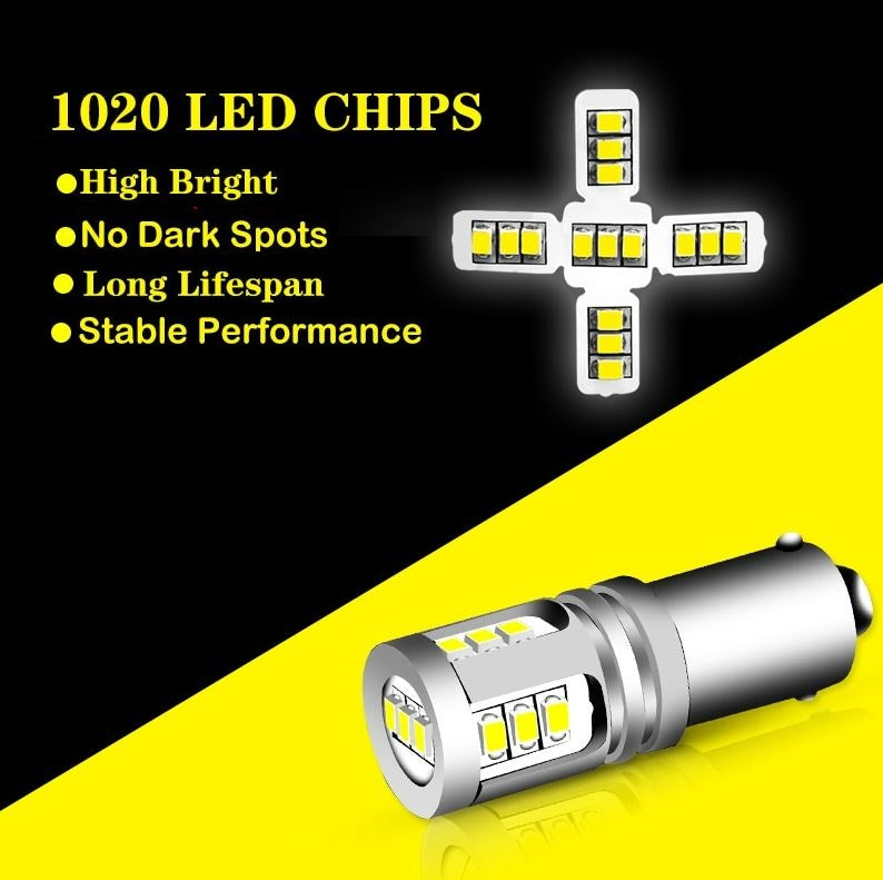 10 x Ice Blue BA9S 10-30v 15smd error free, Canbus non polarity Ice Blue (10pcs)