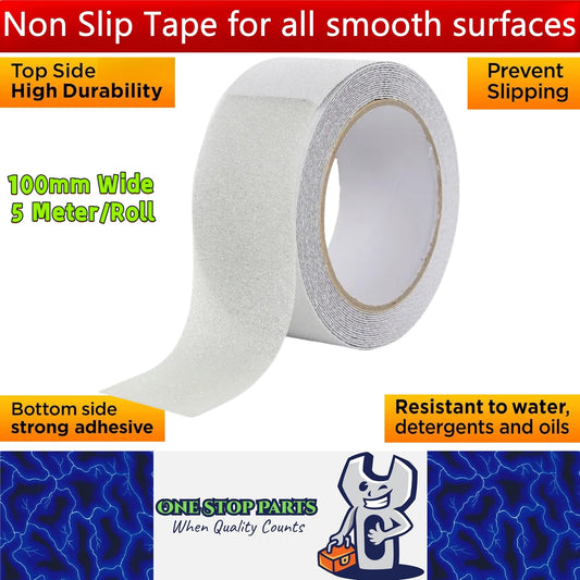 Non Slip Tape 100mm Wide x 5 Meter Roll Transparent Safety Anti Slip Tape 5M