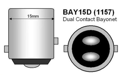 2 x White BAY15D 1157 42smd Super Bright Stop/Tail LED Globes White Pair (2pcs)