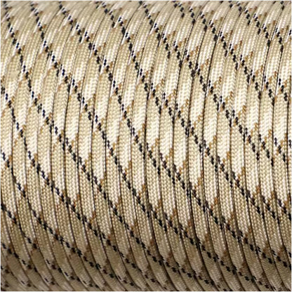 15m Camo Desert 650lb 9 Core Paracord Rope 4mm Parachute Cord Camping Rope