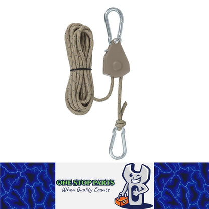 6 x Khaki Reflective Tent Rope Ratchet Tensioner Clip for Camping Awning Gear