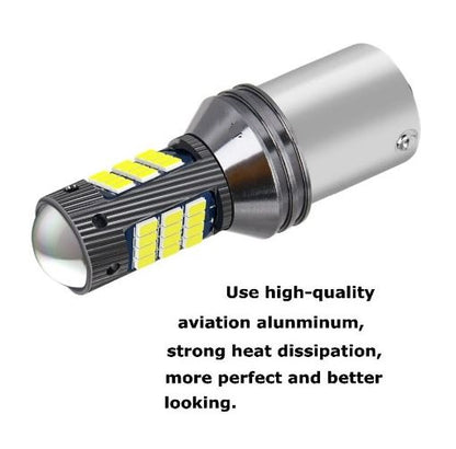 2 x White BAY15D 1157 42smd Super Bright Stop/Tail LED Globes White Pair (2pcs)
