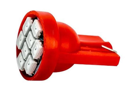 100 x RED T10 8SMD 1206 High Brightness LEDs Flat Face 12v (100pcs)