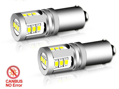 10 x Cool White BAX9S 10-30v 15smd error free, Canbus non polarity White (10pcs)