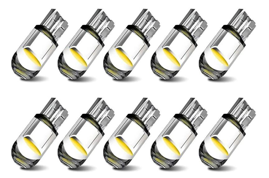 10 X COOL WHITE T10 DOME HEAD COB LED GLOBE REPLACEMENT FOR DASH LIGHTS PARKERS