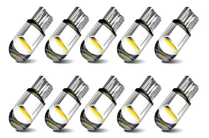 10 X COOL WHITE T10 DOME HEAD COB LED GLOBE REPLACEMENT FOR DASH LIGHTS PARKERS