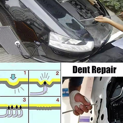 Car Body Dent Repair Rods 6pcs Hail Damage Removal Tools with Knock Down Pen Set