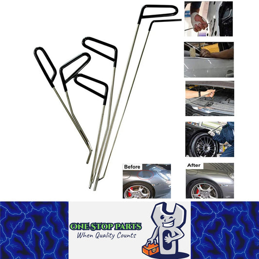 Car Dent Repair Rods Kit 6pcs Car Body Dent Repair Hail Damage Removal Tools
