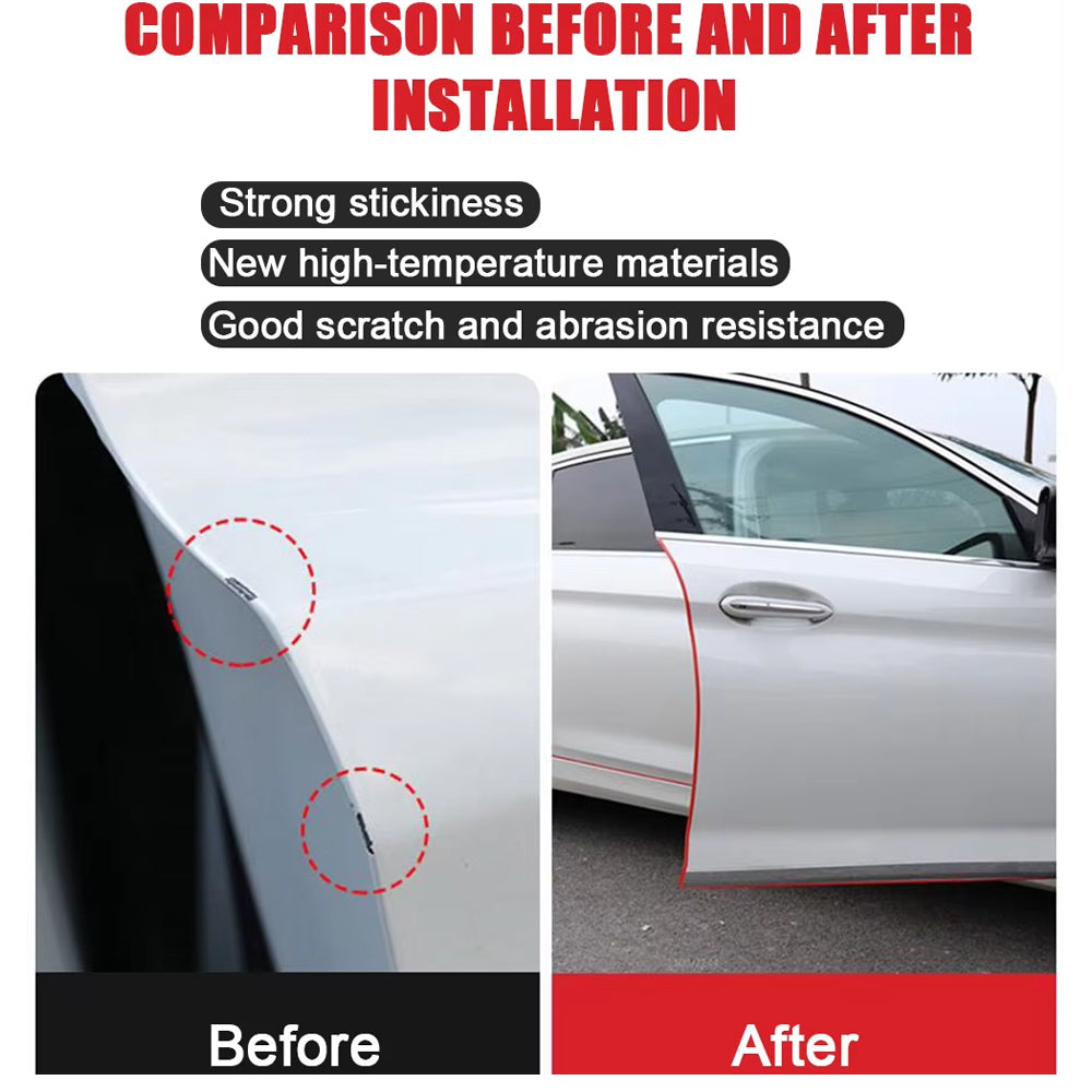 5M White Car Door Protector Anti Collision Strip U Shape Car Door Edge Protector