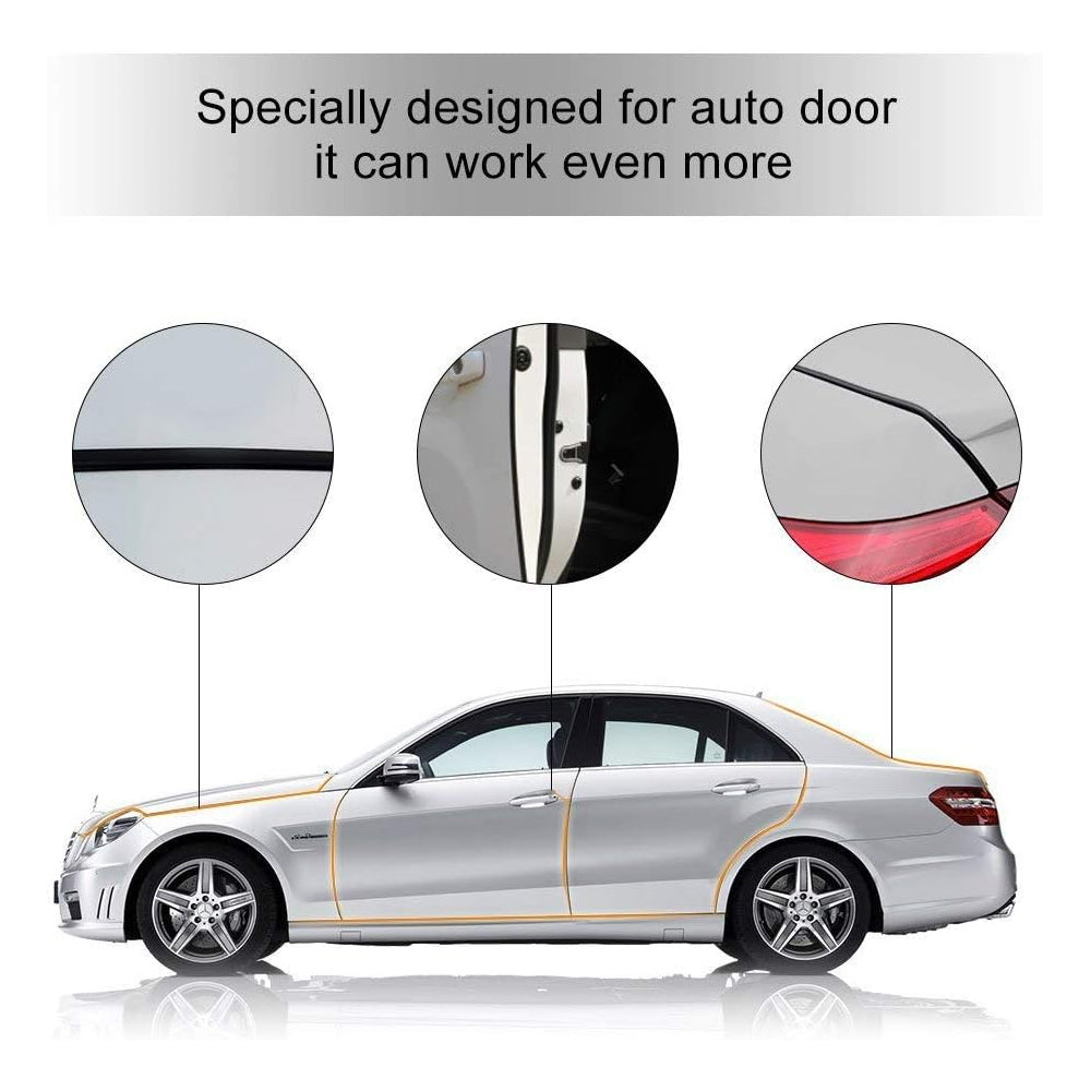 5M White Car Door Protector Anti Collision Strip U Shape Car Door Edge Protector
