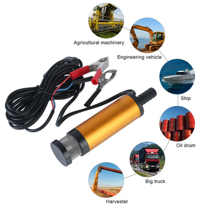 1x 12V Car Electric Diesel Fuel Pump 12L/min Water Oil Diesel Fuel Transfer Pump