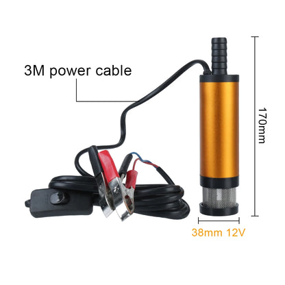 1x 12V Car Electric Diesel Fuel Pump 12L/min Water Oil Diesel Fuel Transfer Pump