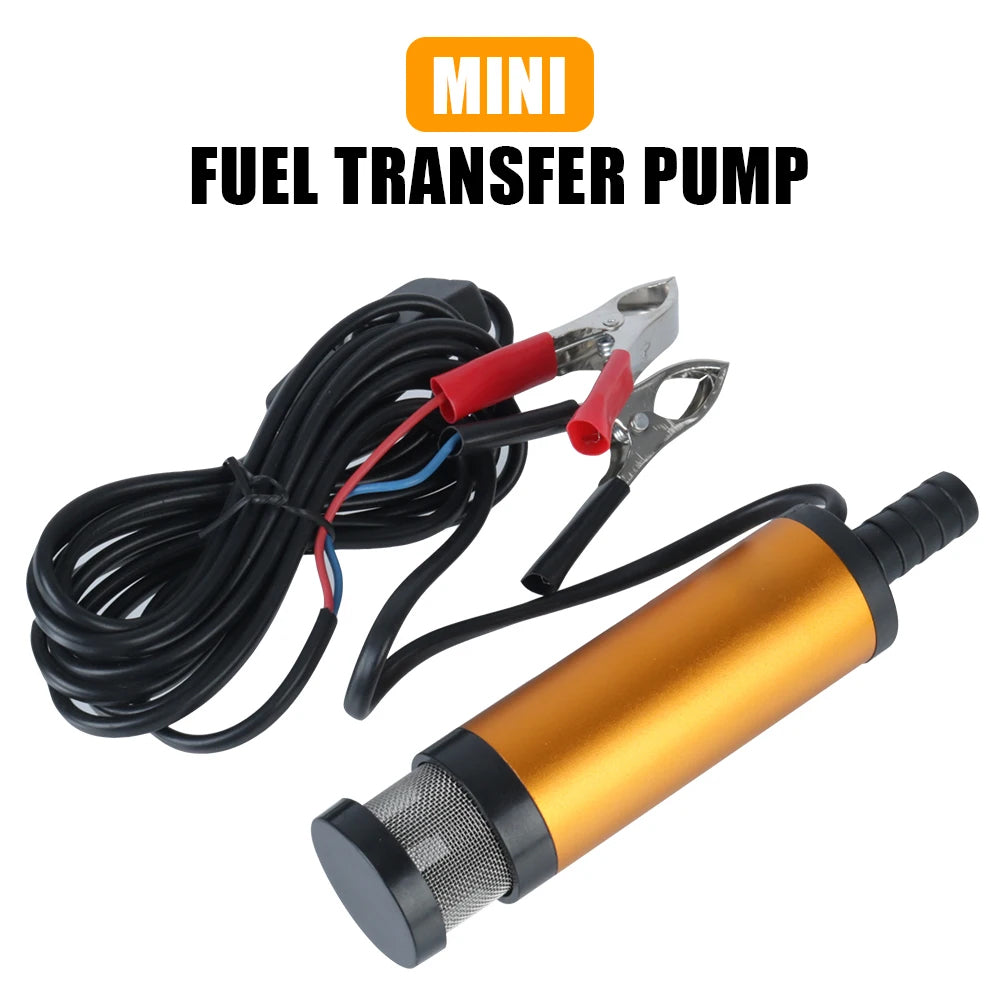 1x 12V Car Electric Diesel Fuel Pump 12L/min Water Oil Diesel Fuel Transfer Pump
