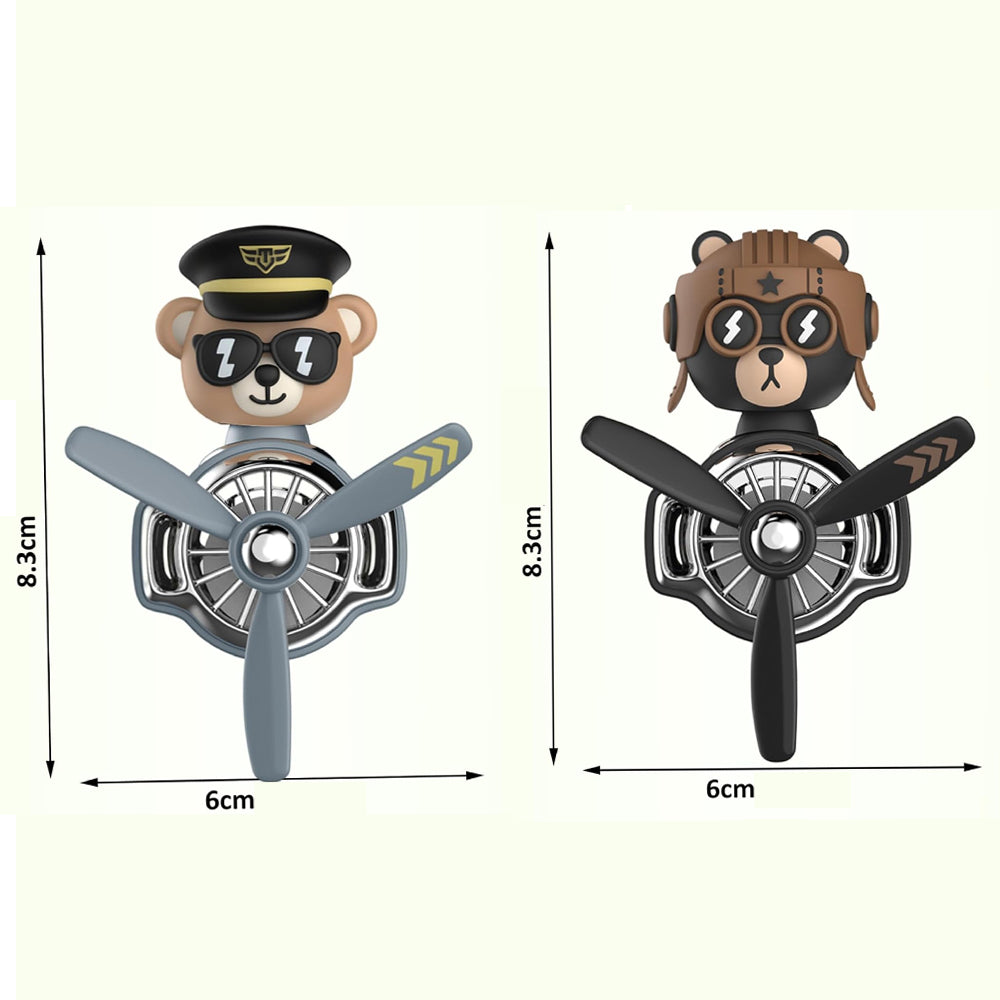Cute Bear Car Perfume Diffuser Rotating Pilot Aroma Air Freshener Odour Remover