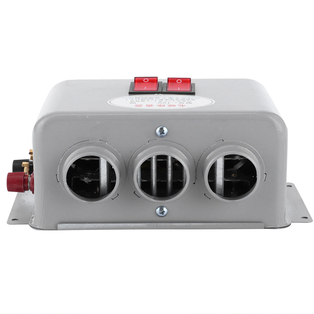 12V Car Heater 600-800W 3-Hole Fast Heating Defroster Demister Winter Low Noise