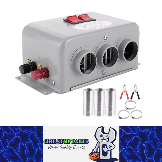 12V Car Heater 600-800W 3-Hole Fast Heating Defroster Demister Winter Low Noise