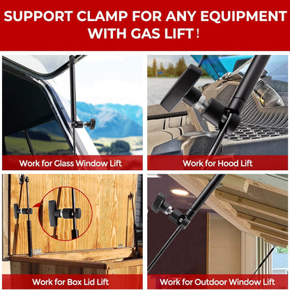 Black Car Hood Strut Retaining Clip 10mm Lift Support Clamp Prop Trunk Tailgate