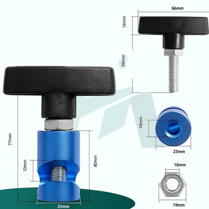 Blue Car Hood Strut Retaining Clip 10mm Lift Support Clamp Prop Trunk Tailgate